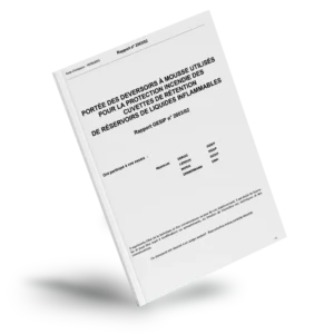 Portée des déversoirs à mousse utilisés pour la protection incendie des cuvettes de rétention de réservoirs de liquides inflammables (2003/02)